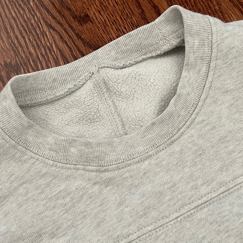 J. Crew Heritage 14oz. Fleece Football Sweatshirt | Light Grey | Men’s Medium - Picture 2 of 3